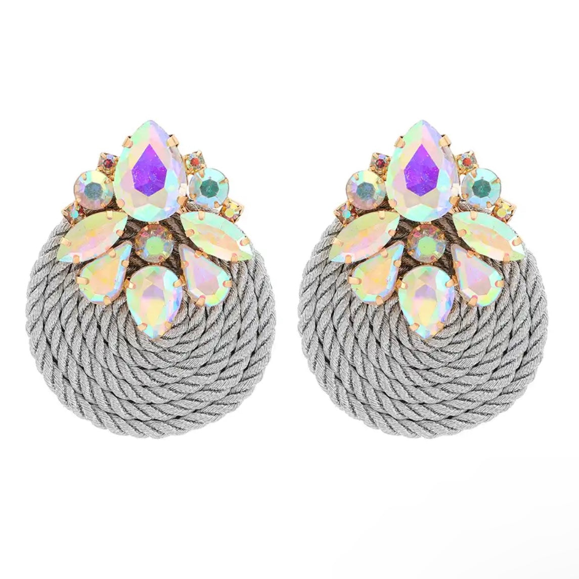 Round Geometric Earrings
