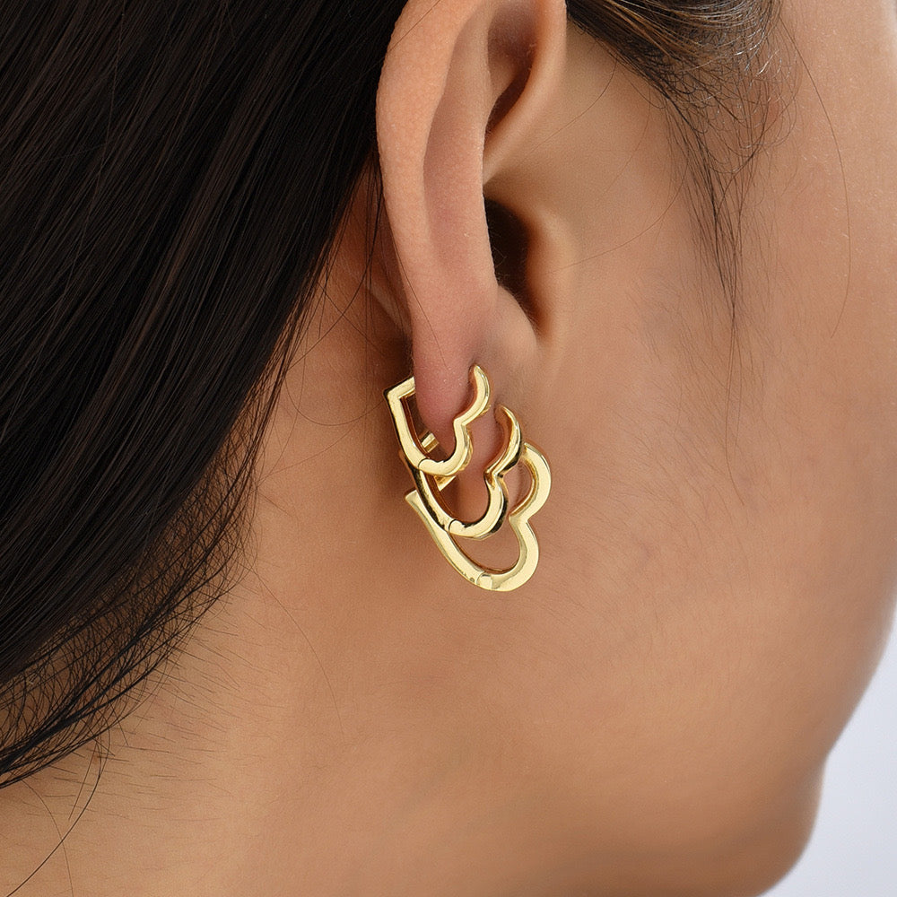 Golden Heart Hoop