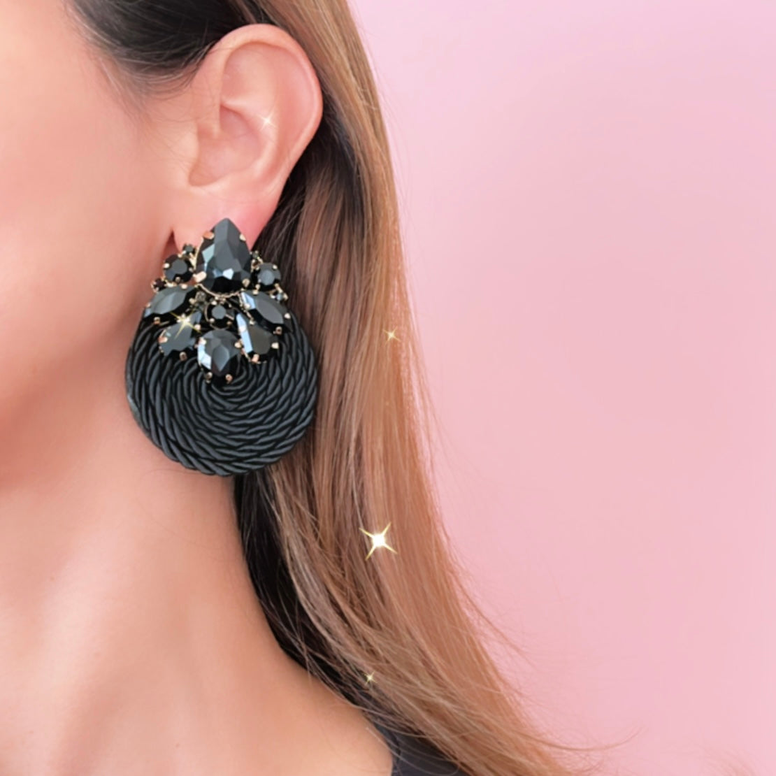 Round Geometric Earrings