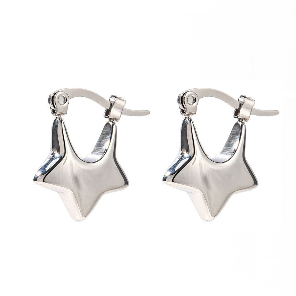 Silver Star Earrings