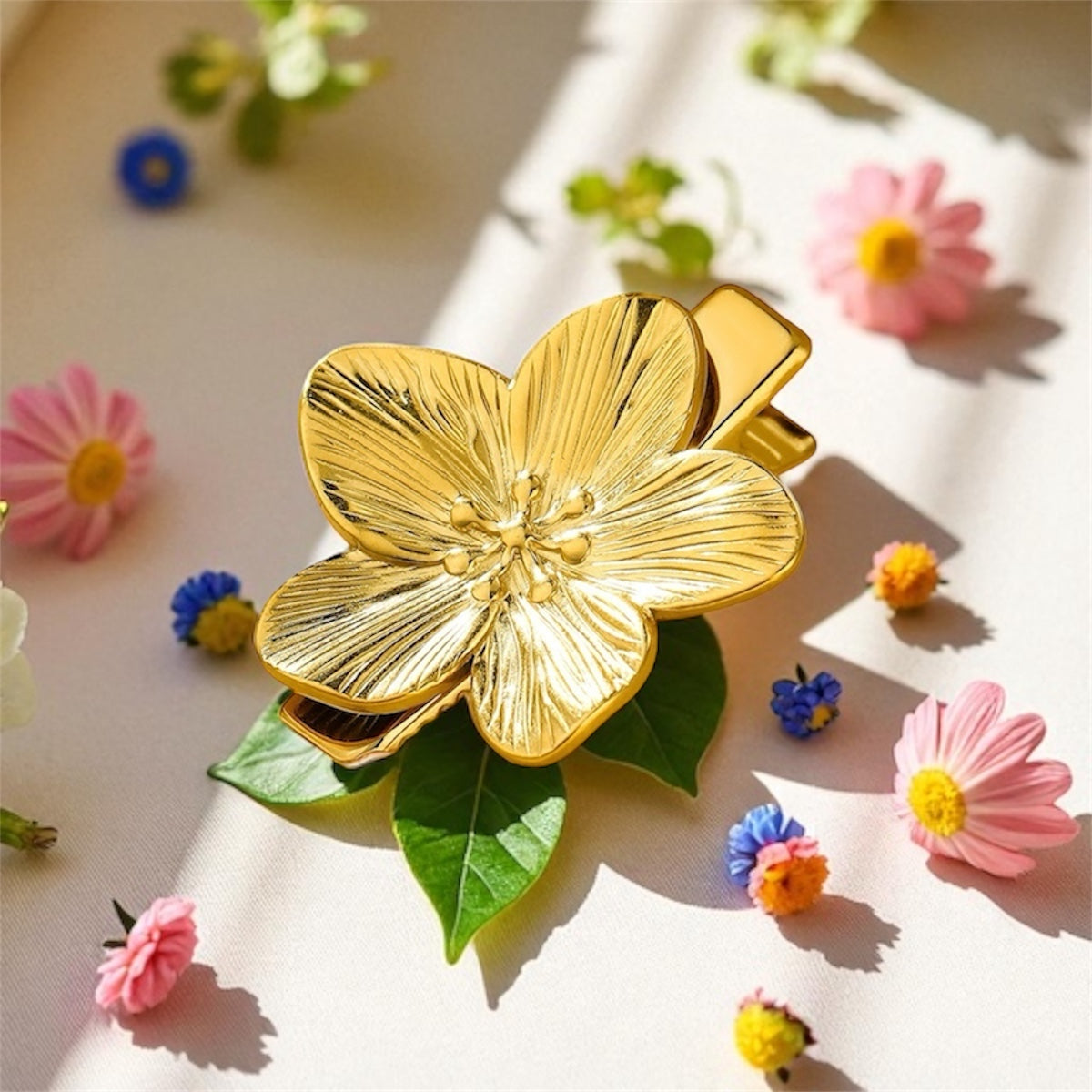 Golden Bloom Hair clip