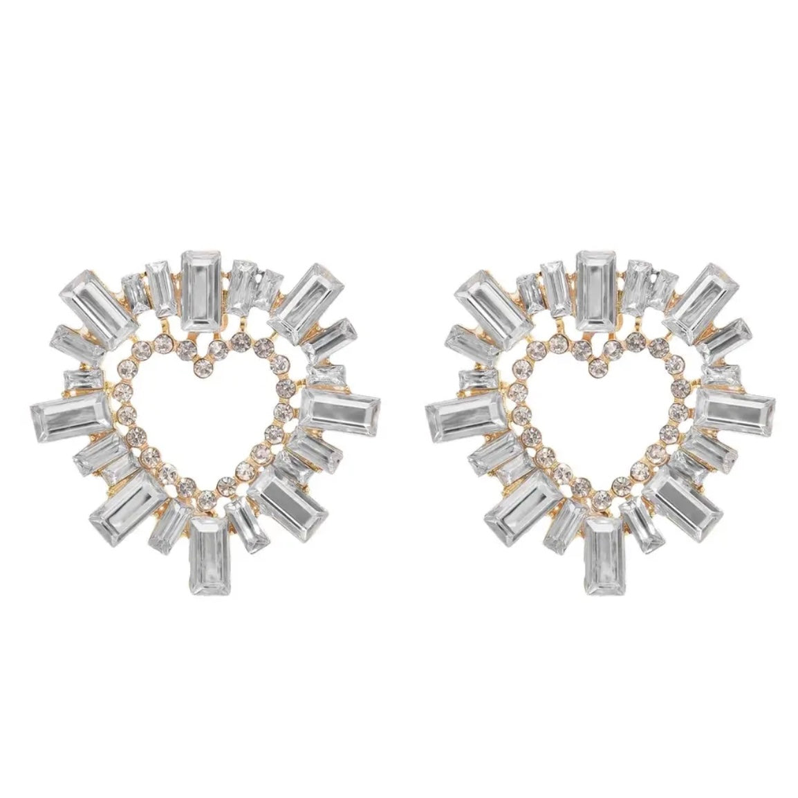 Gold heart Earrings