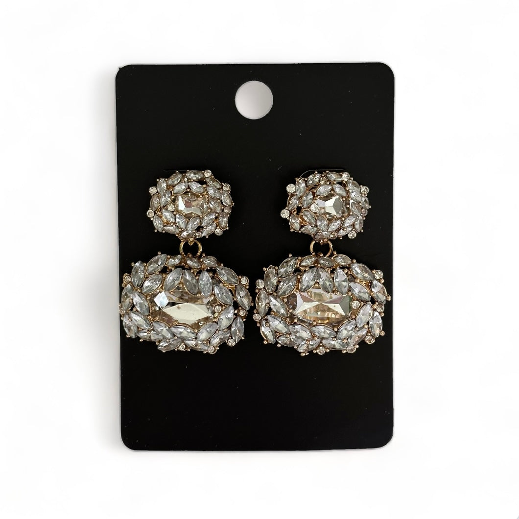 Full Crystal Pendant Earrings