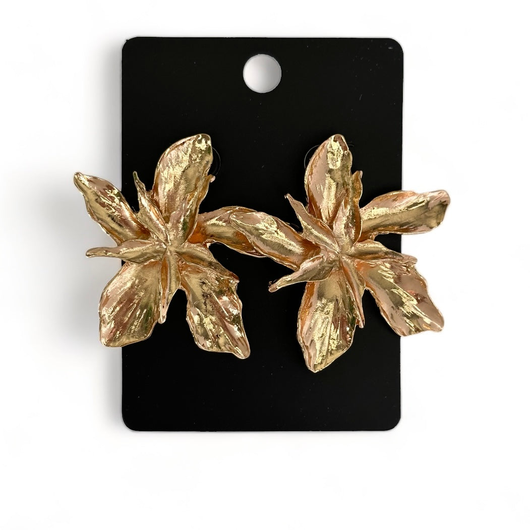Golden Flower Earrings