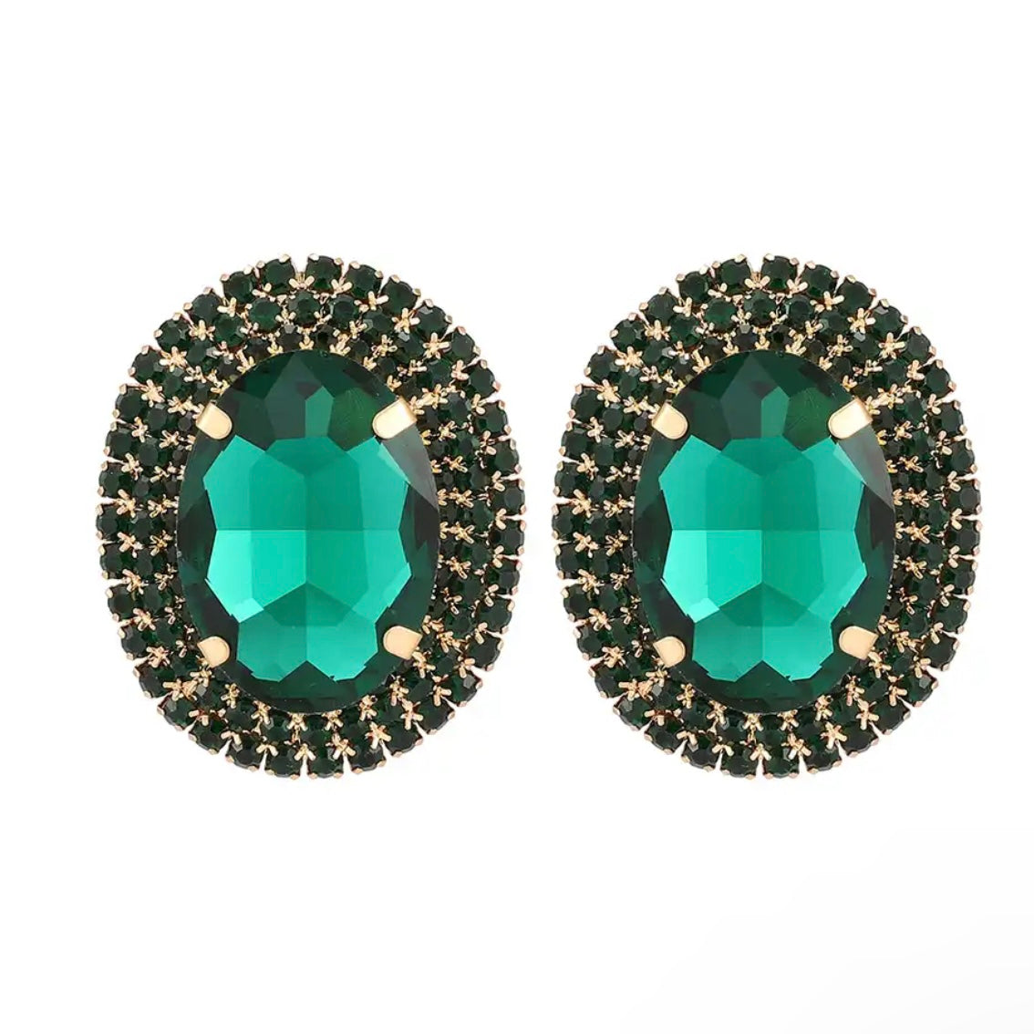 Rhinestone Earrings Maxi