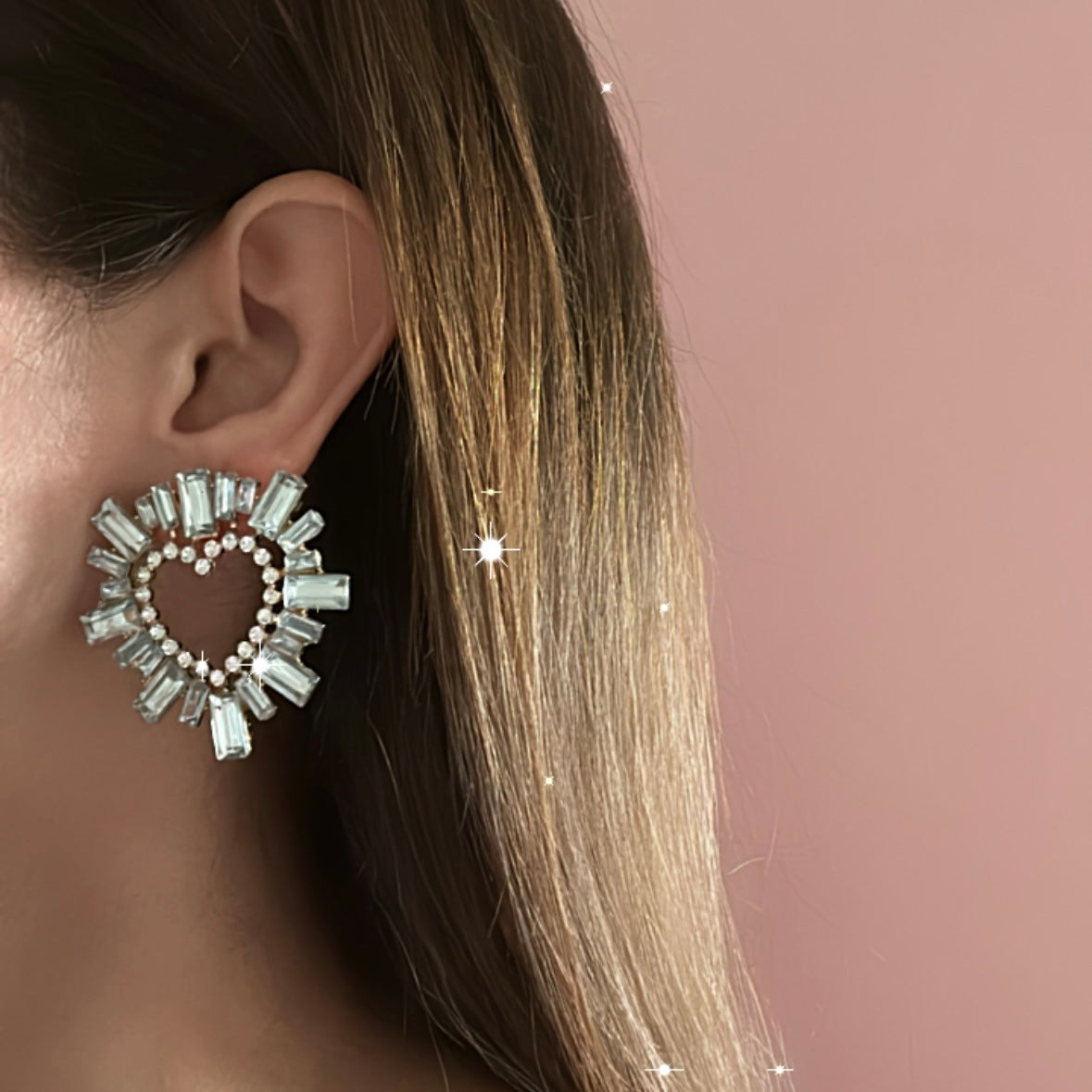 Gold heart Earrings