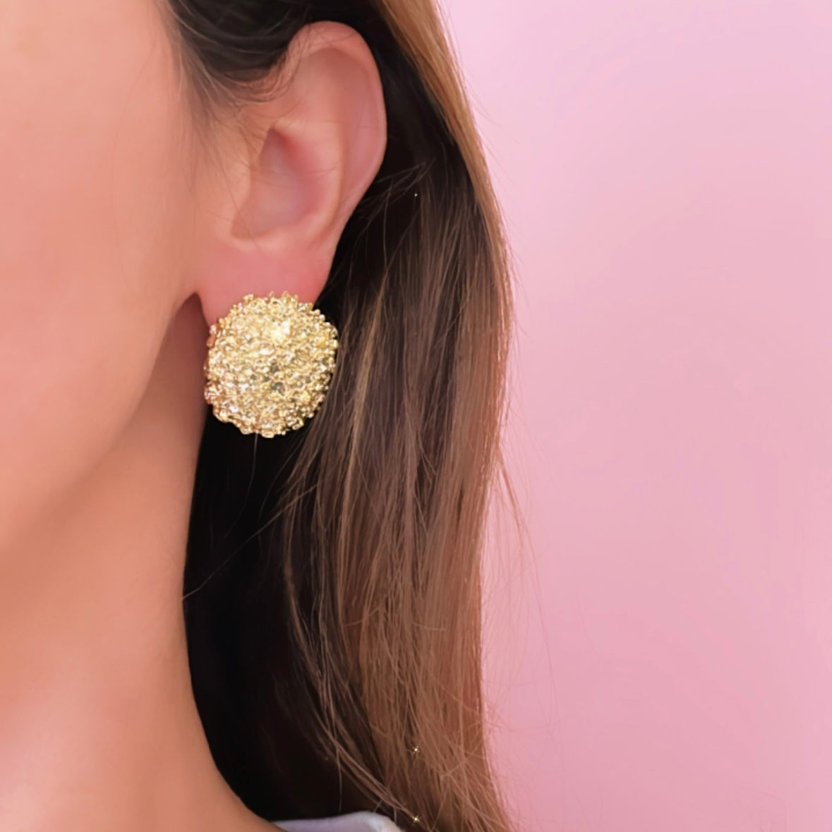 Round Textured Earrings