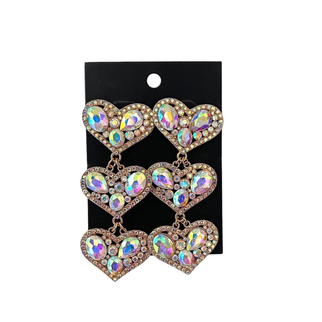 Rhinestone Love Earrings