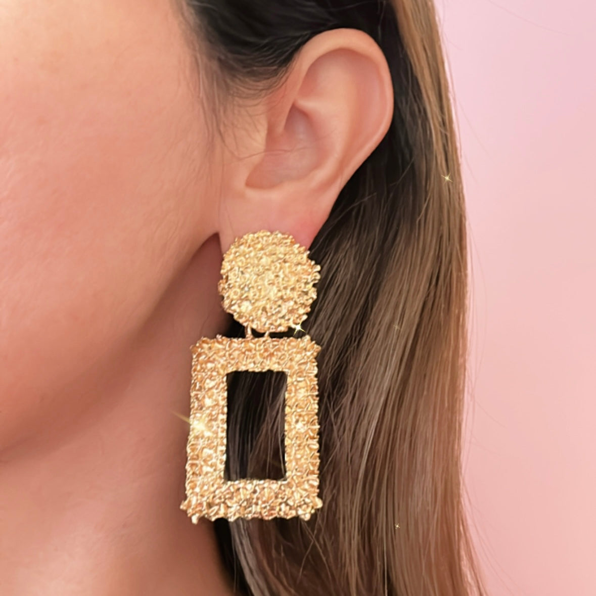 SquareTextured Earrings