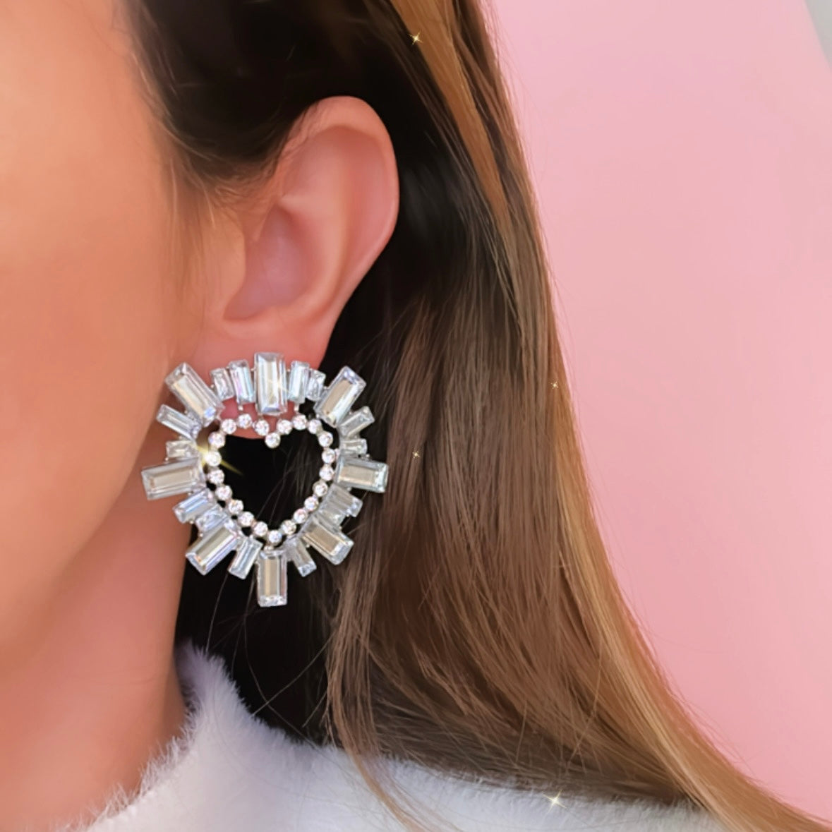 Silver heart Earrings