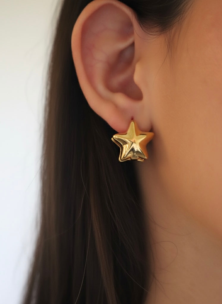 Golden Star Earrings