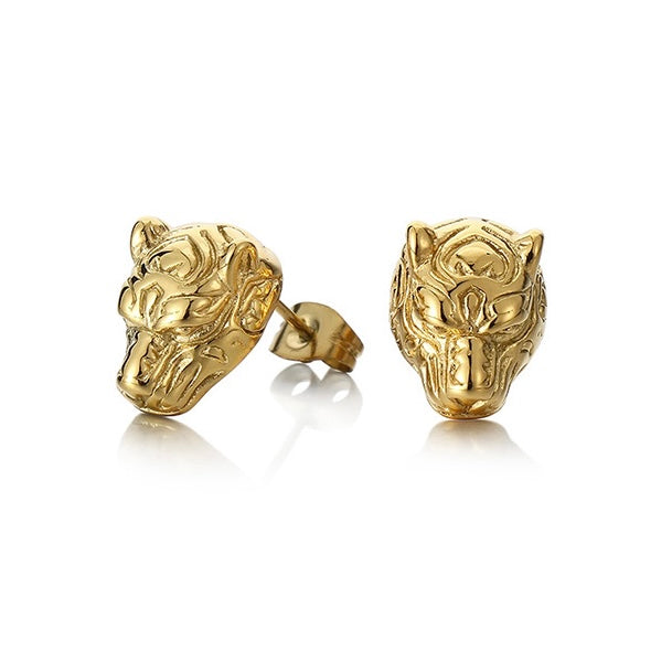 Gold Tiger Earrings