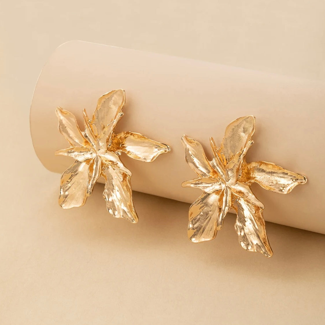Golden Flower Earrings