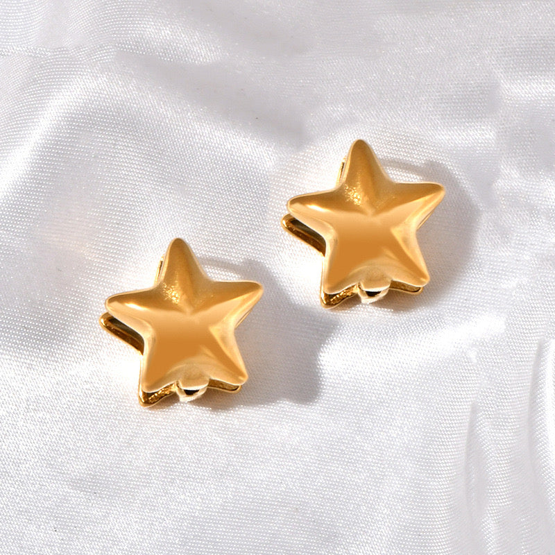 Golden Star Earrings