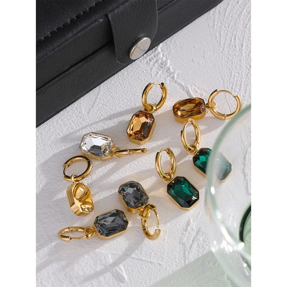 Octagon Hoop Earrings