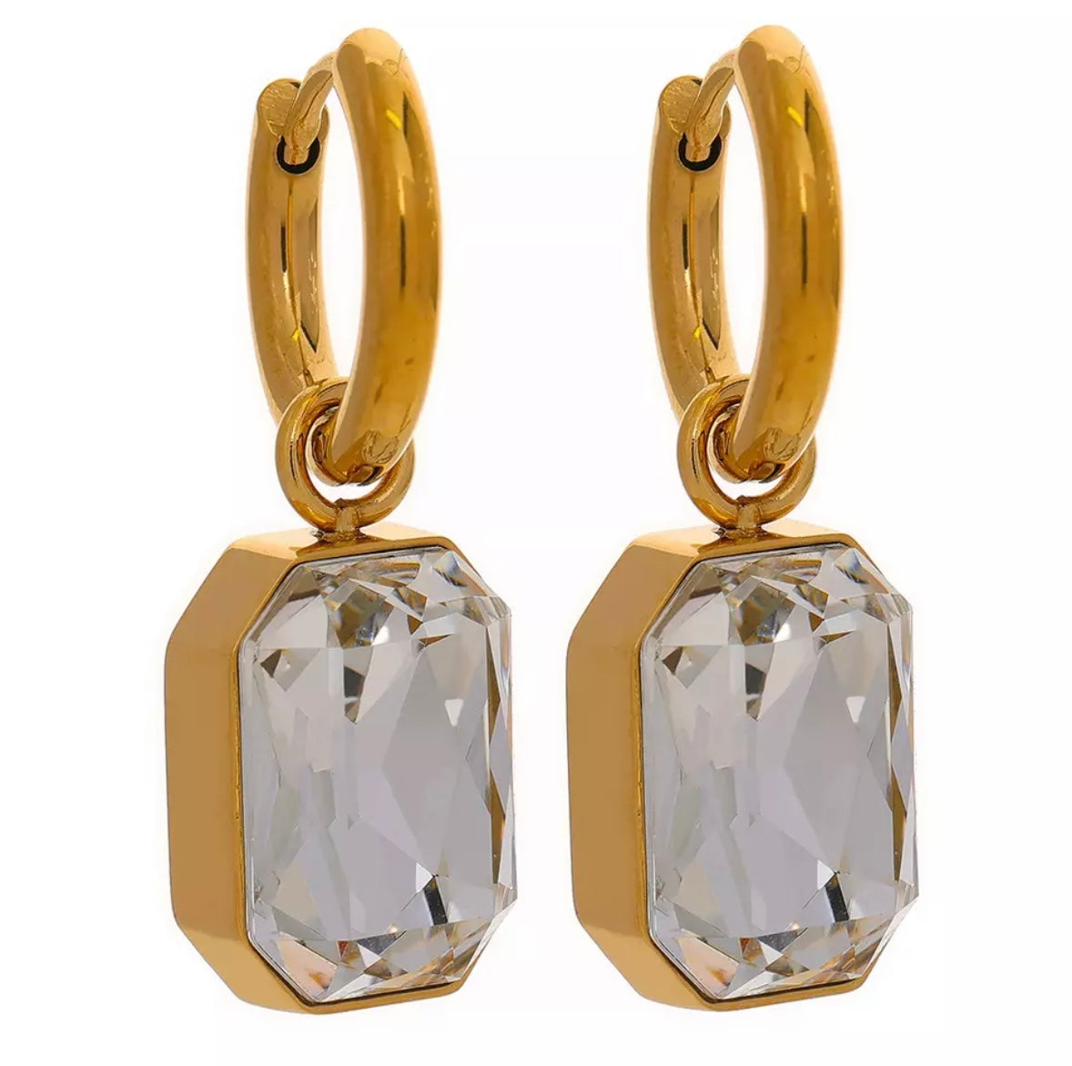 Octagon Hoop Earrings