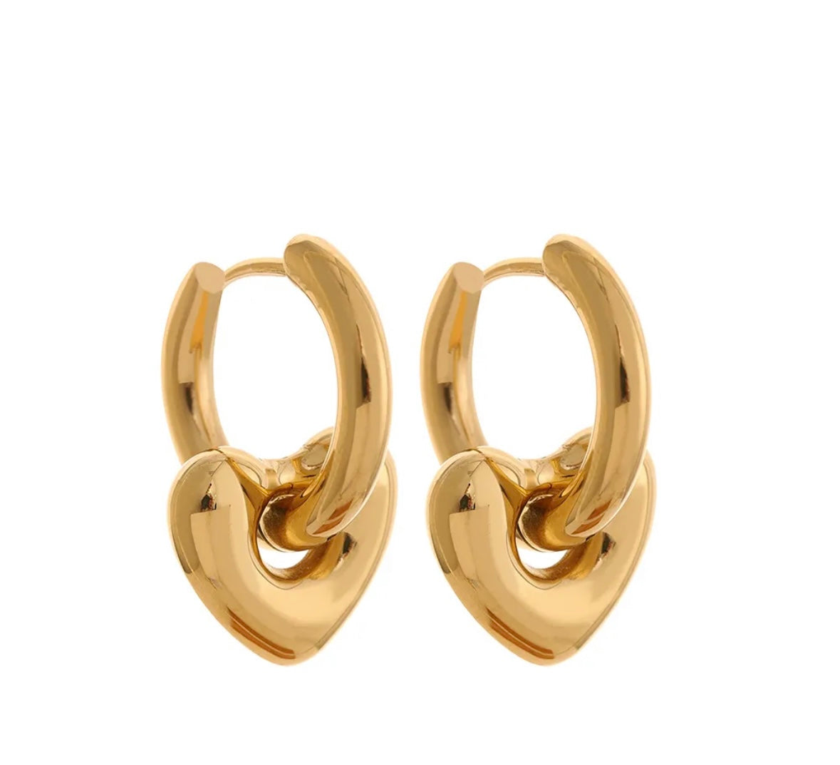 Charm My Heart Hoop Earrings