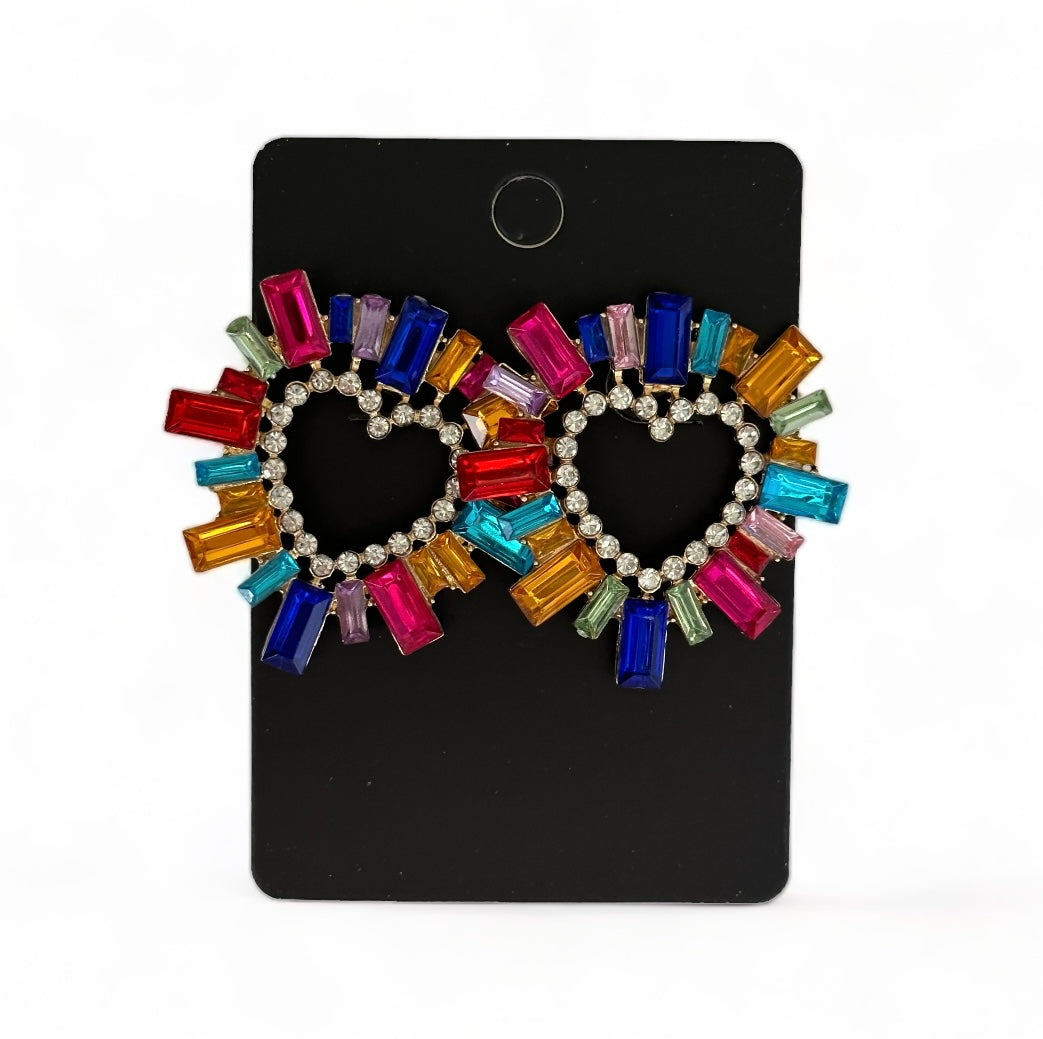 Multicolor heart Earrings