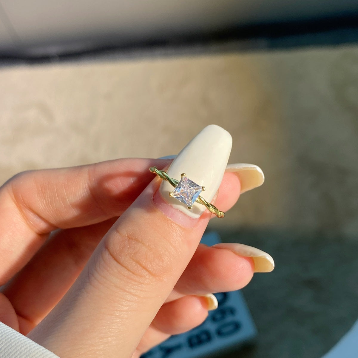Twisted Solitaire Ring