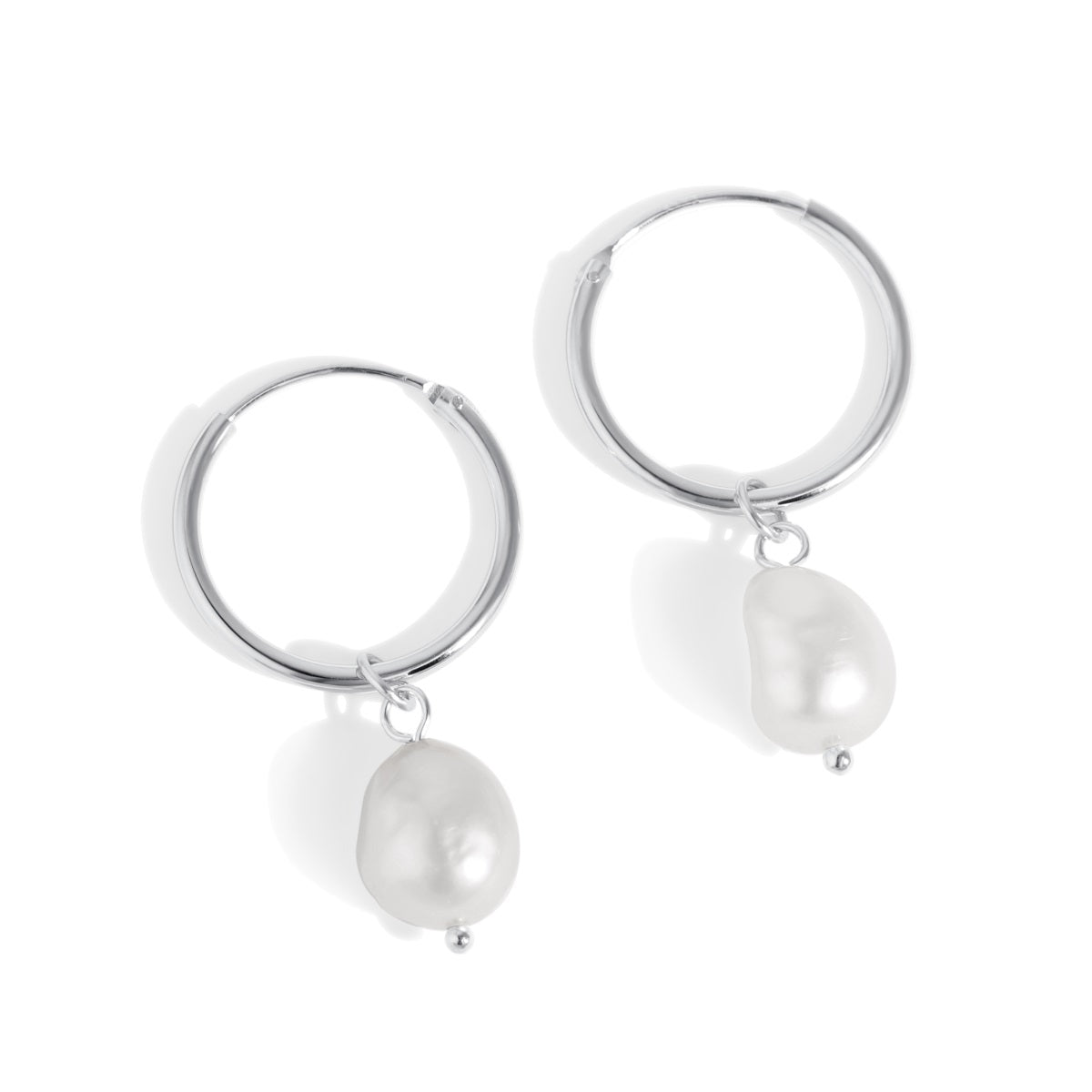 Pearl Hoop Earrings