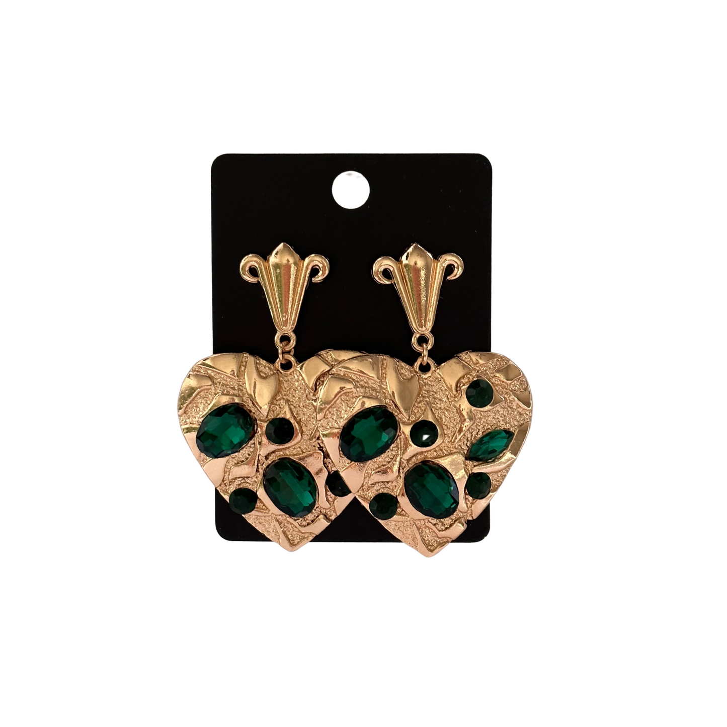 Large Gold Heart Earrings
