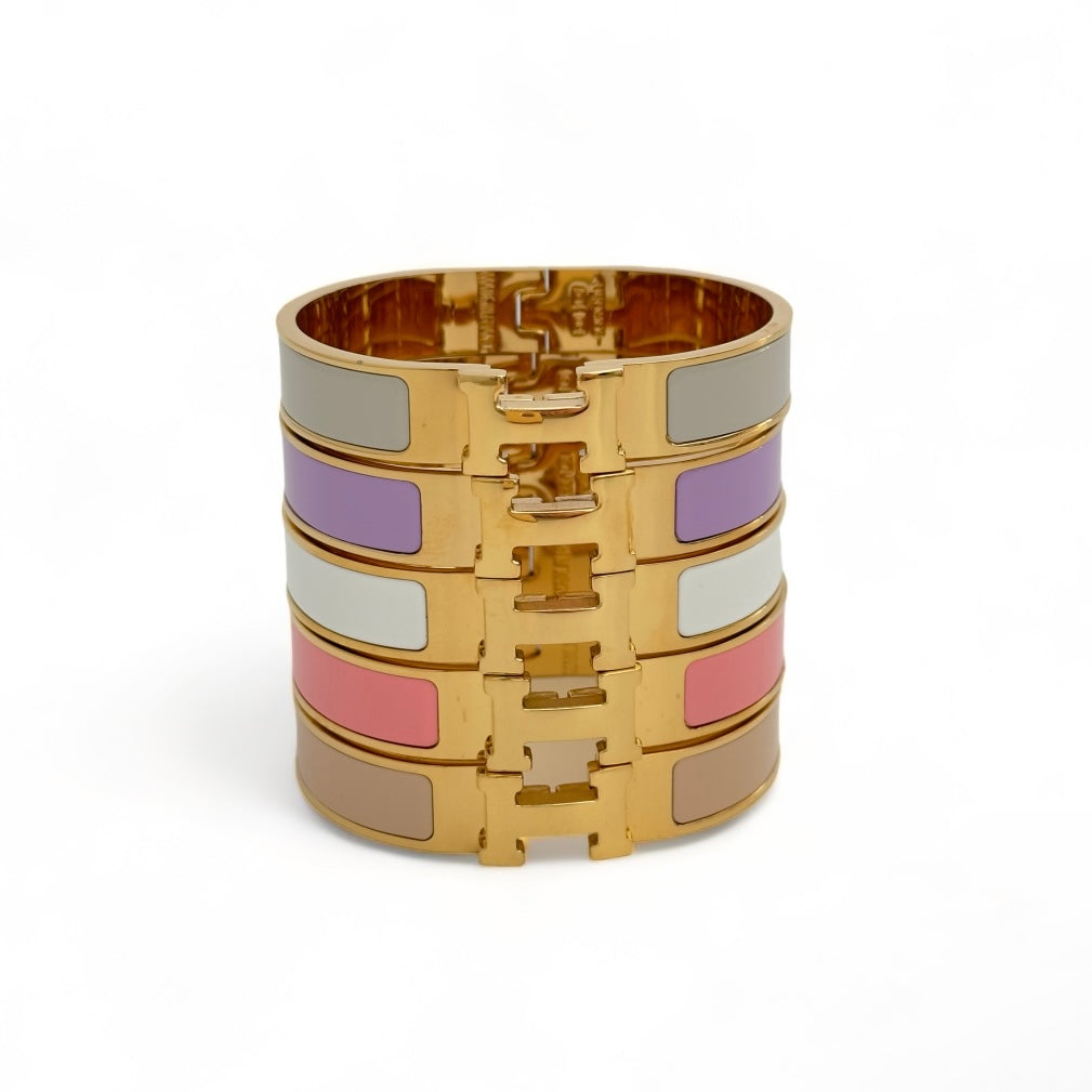 Gold H Bangles