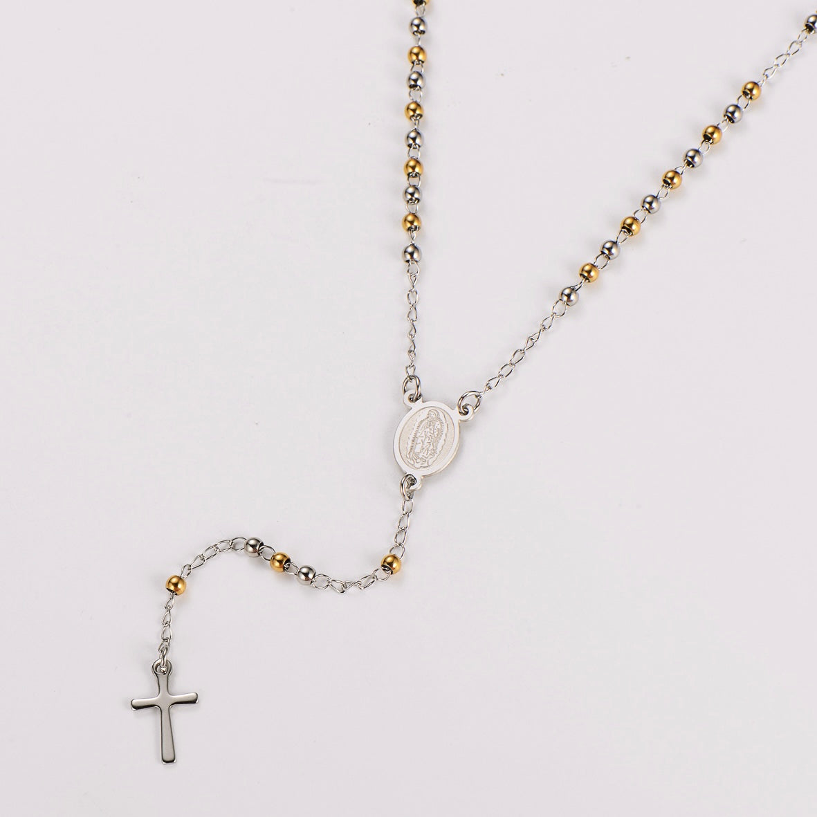 Guadalupe Rosary Necklace – Stainless Steel