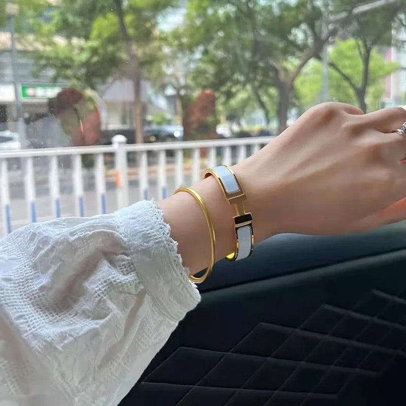 Gold H Bangles