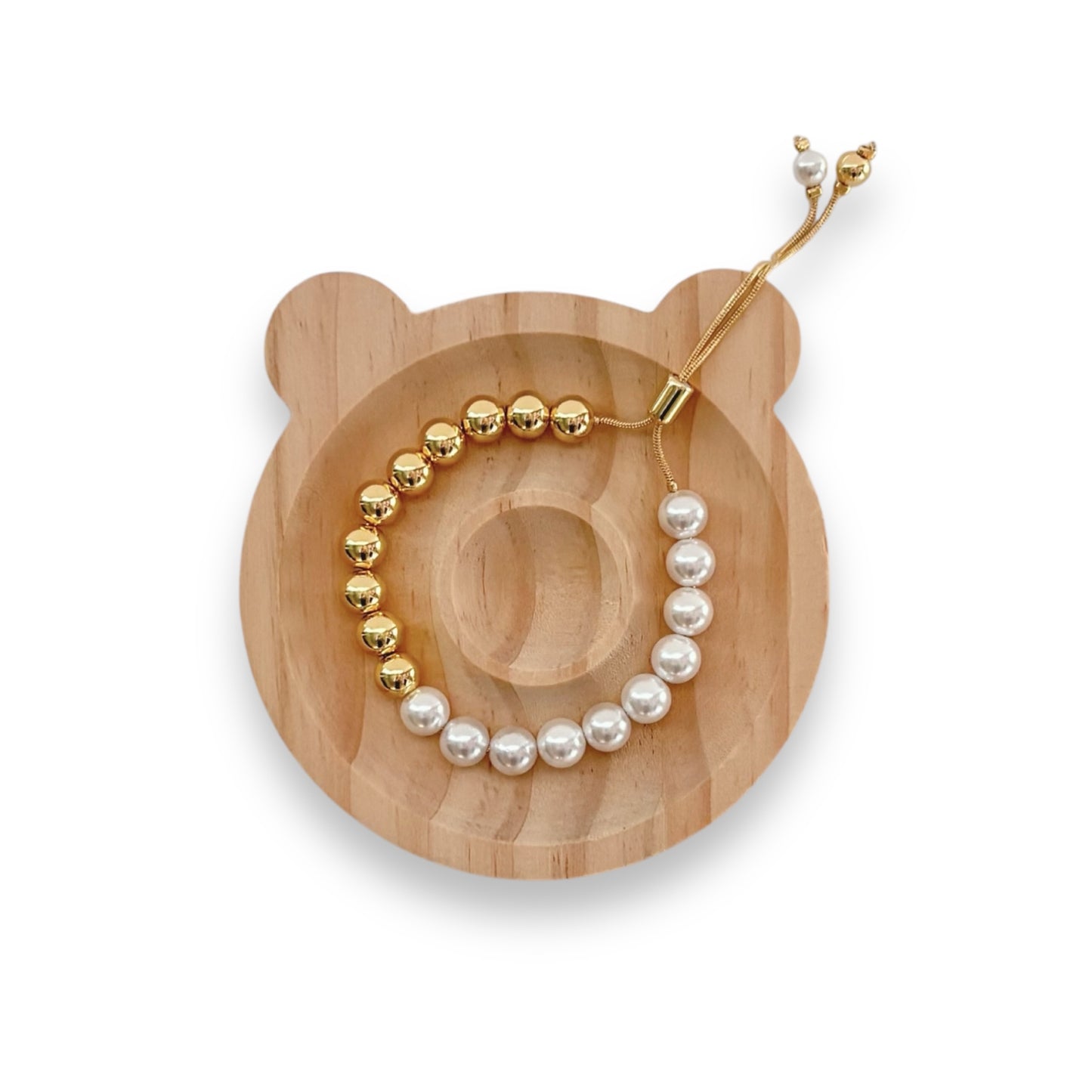 Gold Pearl ball bracelet