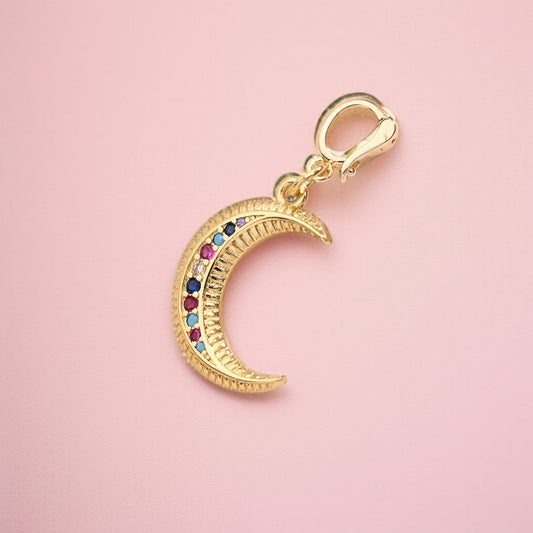 Colorful Moon Charm