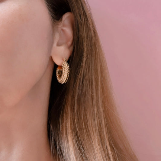 Textured Hoop Earrings
