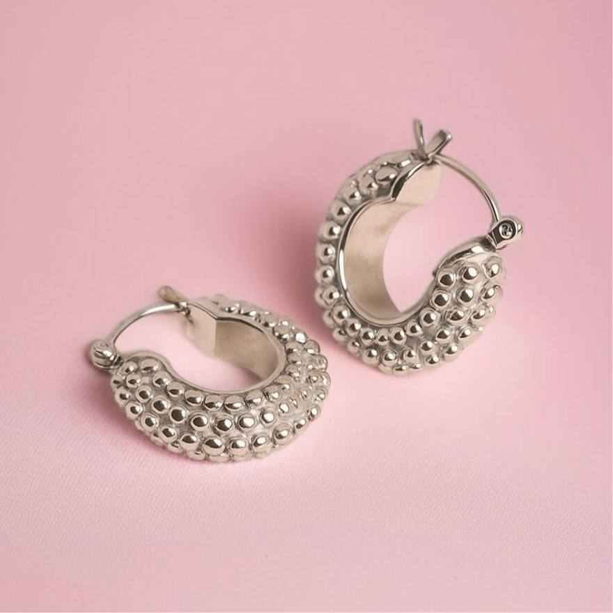 Textured Hoop Earrings