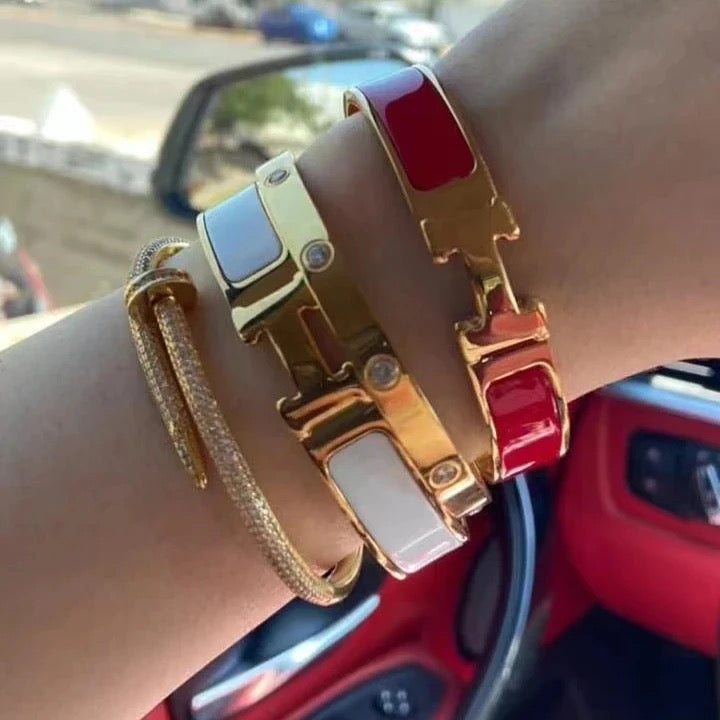 Gold H Bangles