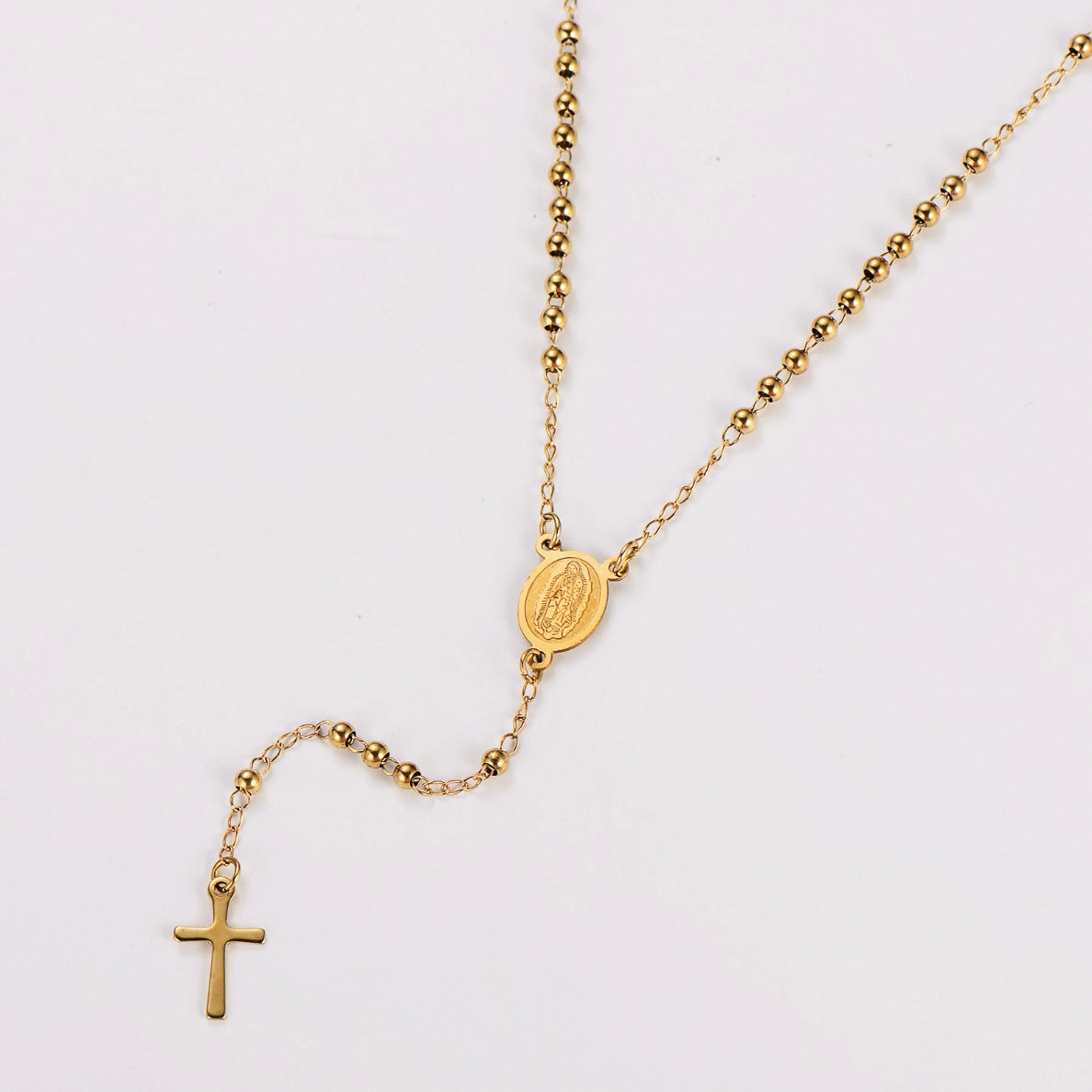 Guadalupe Rosary Necklace – Stainless Steel