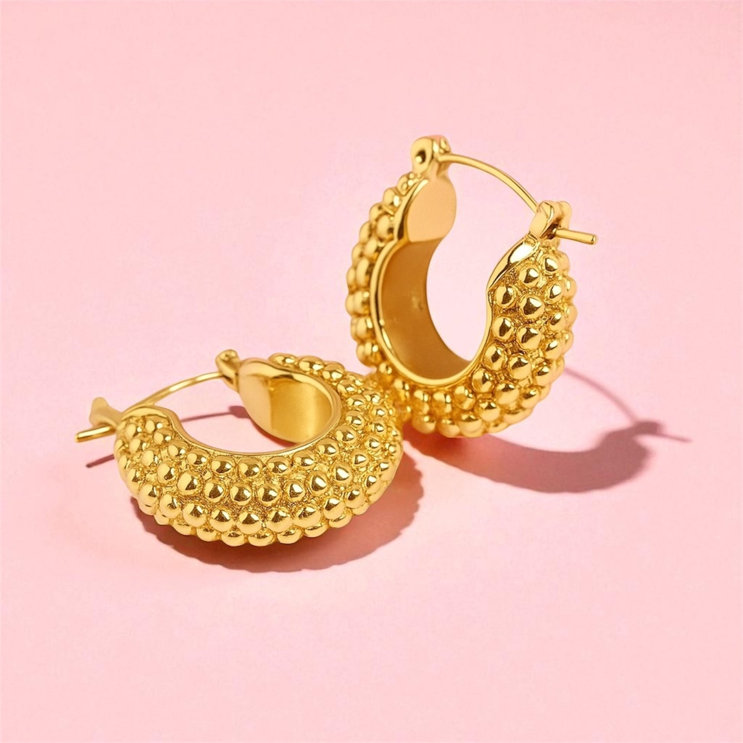 Textured Hoop Earrings
