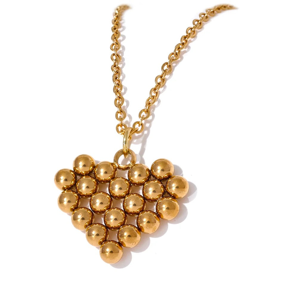 Bead Heart Necklace