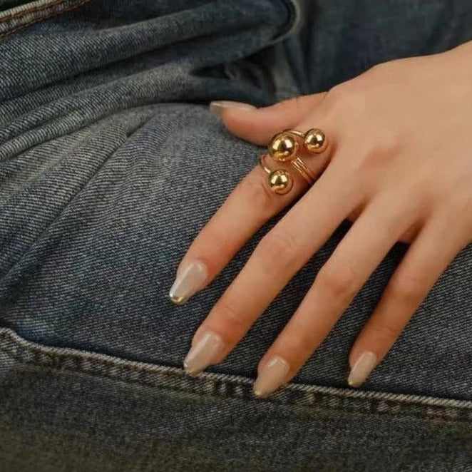 Triple Beads Ring