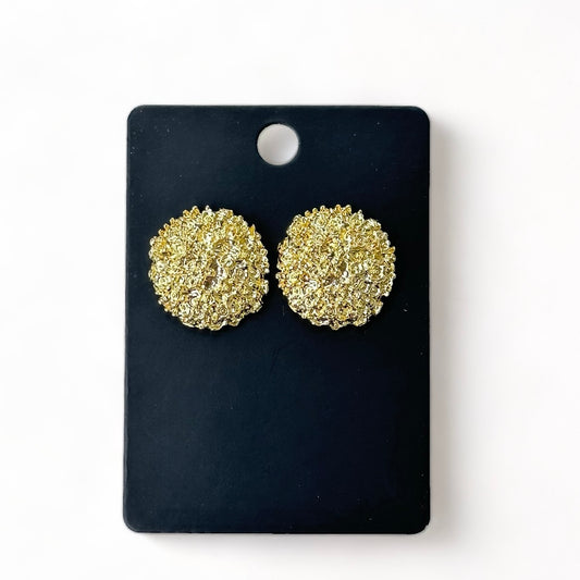 Round Textured Earrings