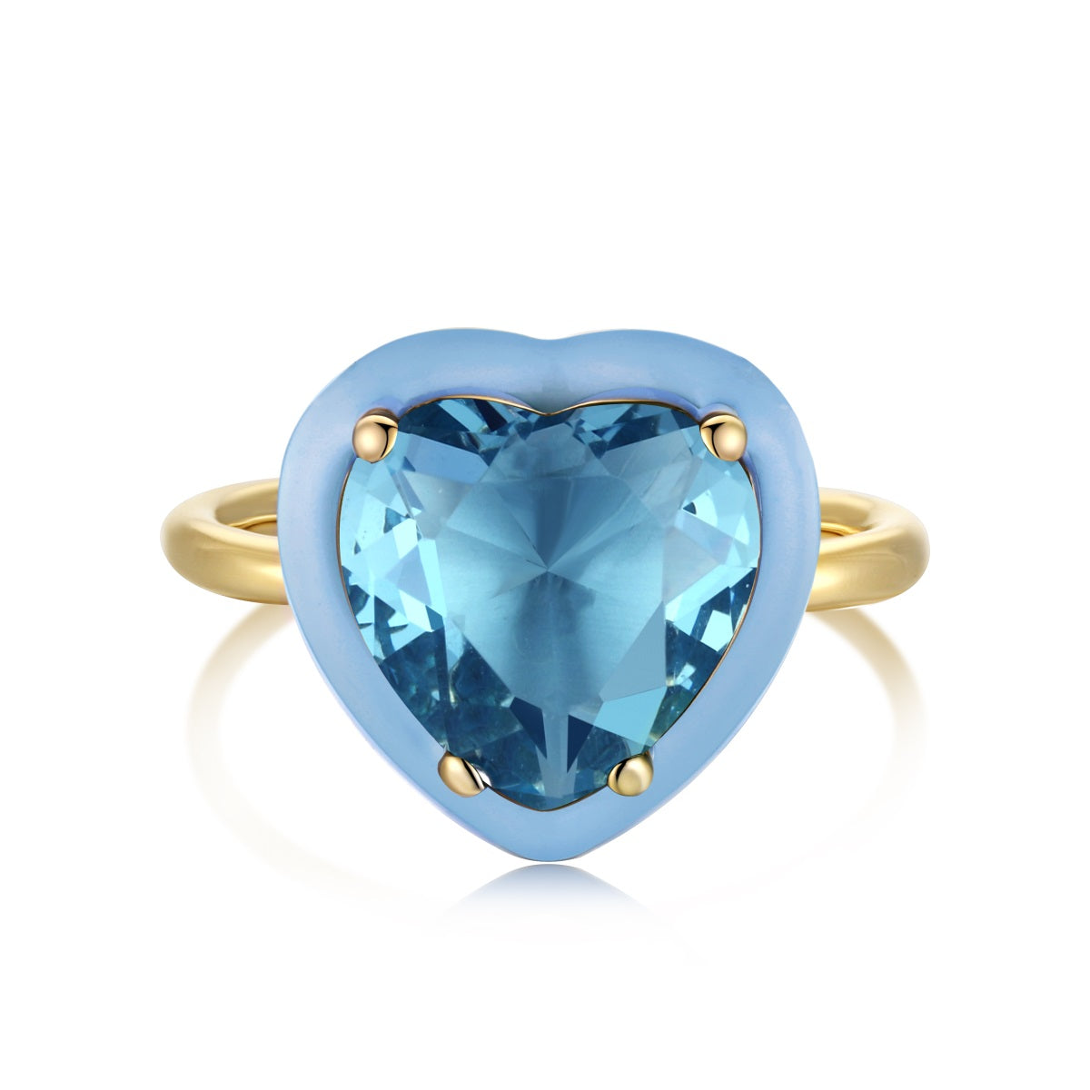 Blue-Gold Heart Ring