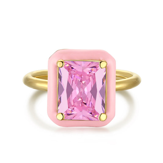 Pink  Square Ring