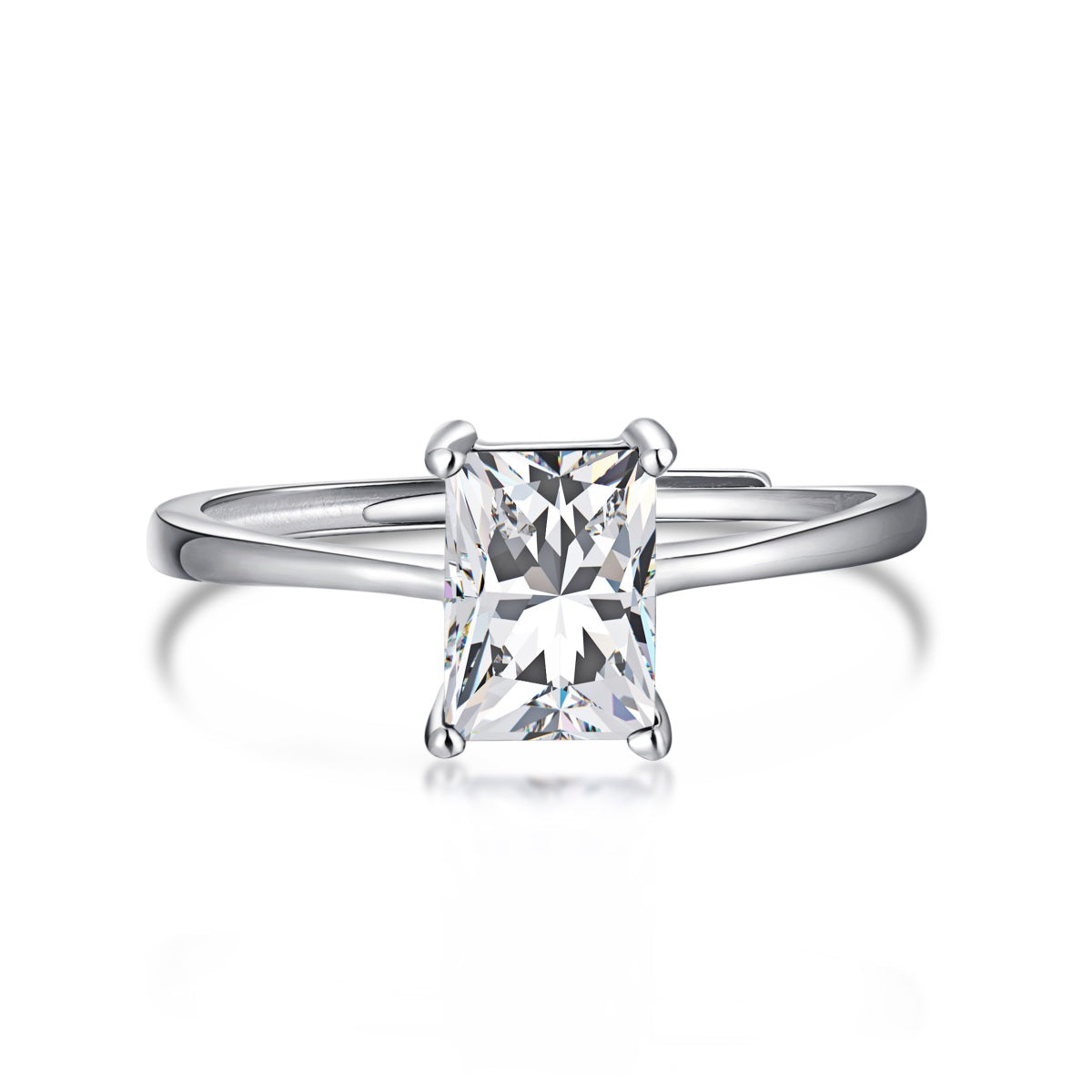 Square Solitaire Ring