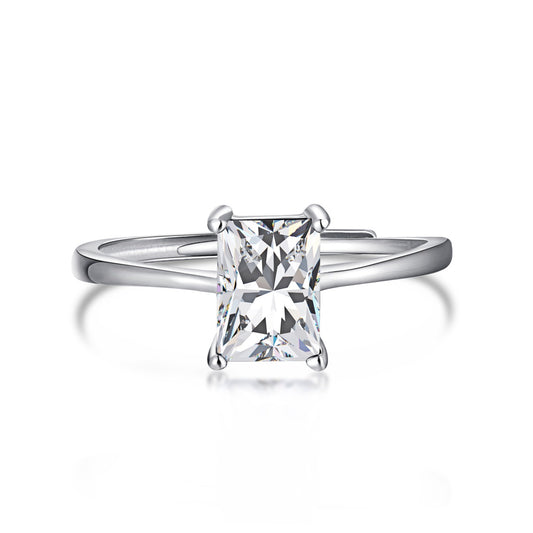 Square Solitaire Ring