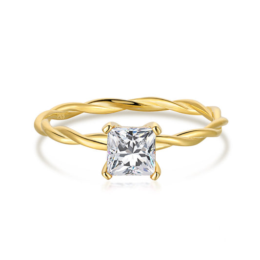 Twisted Solitaire Ring