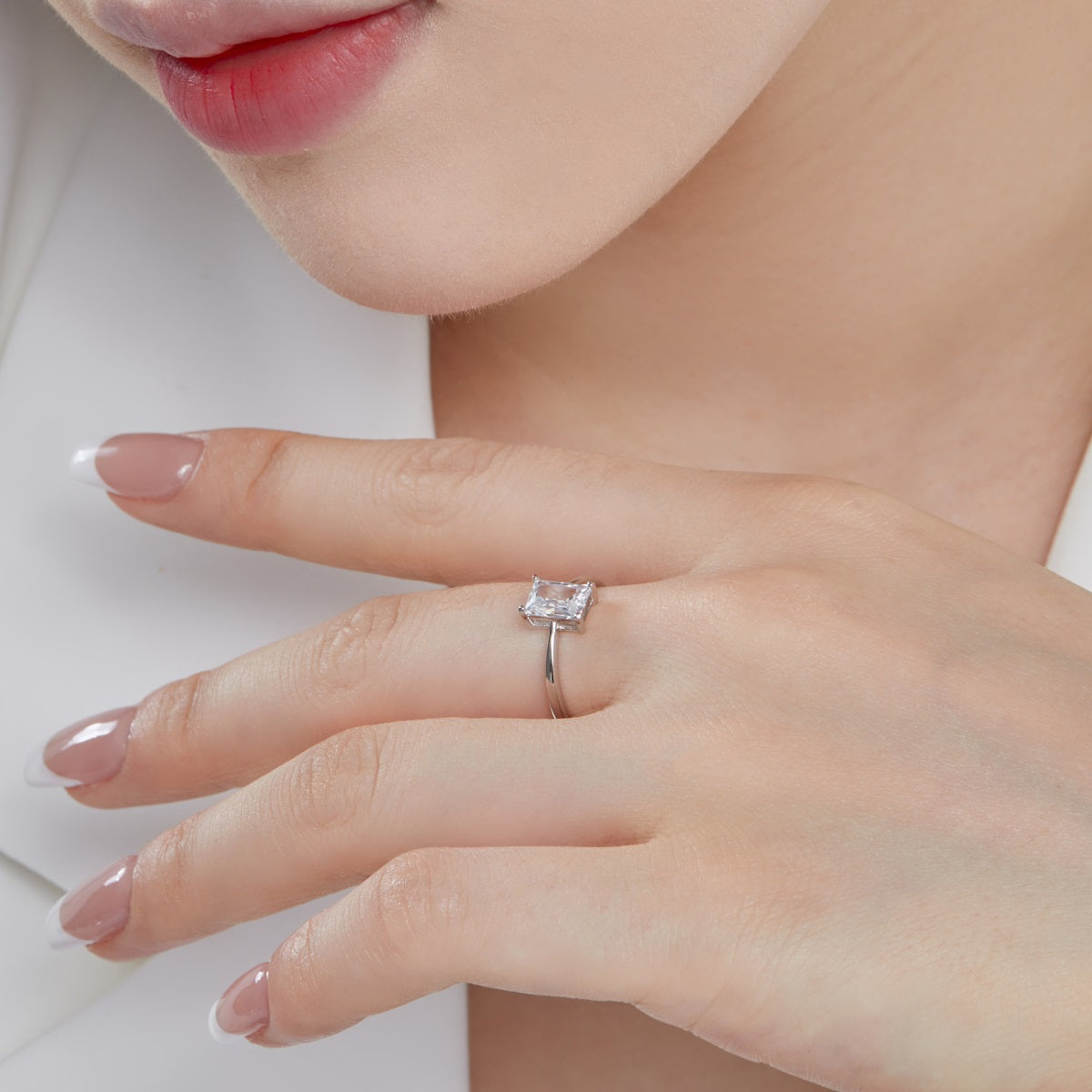 Square Solitaire Ring