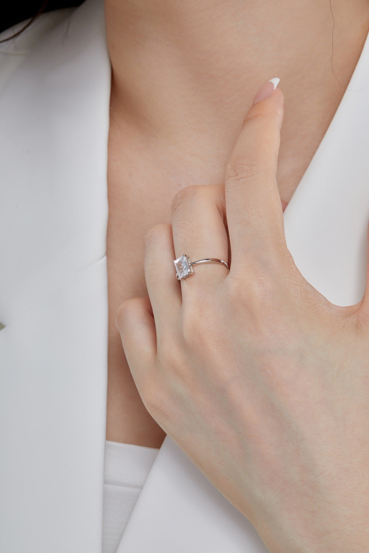 Square Solitaire Ring